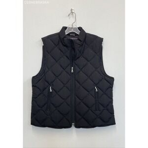 Tommy Hilfiger Black Women's Down Puffy Vest - Size XL